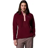Columbia Benton Springs 1/2 Snap Pull Over II Fleeceshirt Damen rich Wine Eraser pink, S