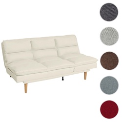 Schlafsofa HWC-M79, G√§stebett Schlafcouch Couch Sofa, Schlaffunktion Liegefl√§che 180x110cm ~ Stoff/Textil creme