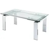 vente-unique Esstisch, Transparent, Glas, Rechteckig, 100x76x270 cm, Esszimmer, Tische, Esstische