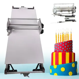 json2xml Teigausrollmaschine Für Blätterteig Und Fondant | Elektrische Faltwalze Mit Umkehrbarem Teig Und Einstellbarer Dicke Von 2–30 Mm | Für Küchen Und Bäckereien Zu Hause | 40 X 17,7 Zoll Brett