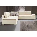 INOSIGN Ecksofa »Night & Day L-Form mit Dauer-Schlaffunktion mit Armlehne«, mit Boxspring-Bettfunktion 180x200 cm und Bettkasten, Dauerschläfer! beige