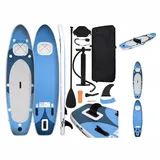 vidaXL SUP-Board-Set Aufblasbar Blau 300x76x10 cm