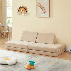 [en.casa] Spielsofa Norhulta 150 x 66 x 46 cm Cord beige