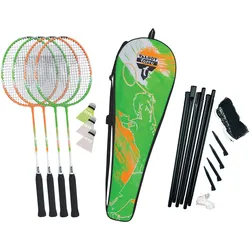 Talbot-Torro Badmintonset 4 Spieler + Netz Attacker bunt No Size