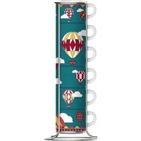 Bialetti 6er Tassenset auf Ständer Winter Wonderland