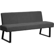 otto home Polsterbank OTTO HOME "Gladio", grau (anthrazit), B:168,5cm H:80,5cm T:61cm, Metall, Stoff, Sitzbänke, Polsterbank, mit Taschenfederkern, schwarzes Metallgestell, Breite 148 cm