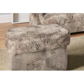 DOMO collection Polsterhocker Bahia Mikrofaser 58 x 42 x 58 cm Braun