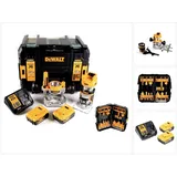 DeWalt DCW 604 P2 Akku Kombifräse 18V 55mm + 2x Akkus 5,0 Ah + 1x Schnelladegerät + Fräser Set 12 tlg