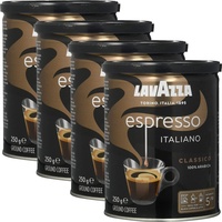 4x Lavazza Espresso ARABICA Kaffee gemahlen in Dose 250g