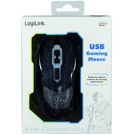 Logilink USB beleuchtete Gaming Maus schwarz (ID0137)