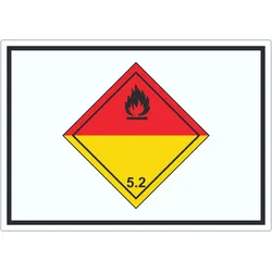 Aufkleber Organische Peroxide Symbol explosiv A4 (210x297mm)
