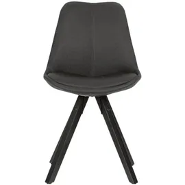 Wohnling 2er-Set Esszimmerstühle Kunststoff schwarz, 52 cm