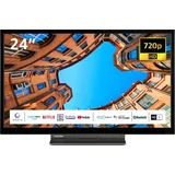 Toshiba 24WK3C63DAW 24 Zoll Fernseher/Smart TV (HD Ready, HDR, Alexa Built-In, Triple-Tuner, Bluetooth) - Inkl. 6 Monate HD+ [2023], Schwarz