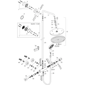 Hansgrohe Croma Select S Showerpipe 280 1-jet EcoSmart Polished Gold Optic 26891990
