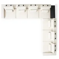 JVmoebel Ecksofa Großes L-Form Relaxsofa - Polstermöbel Couch aus Stoff, Made in Europa weiß