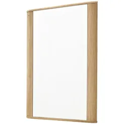 Spiegel 65 x 91 cm Melle , holzfarben , Glas, Aluminium, Holz , Maße (cm): B: 65 H: 91 T: 3