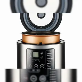 Solis Reiskocher & Dampfgarer, 850 W, 5L Volumen, 3D Heizsystem, Timer, Display