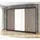 A&J MöbelLand Schwebetürenschrank IOSA 200 x 215 x 59,5 cm Schwarz/Weiß