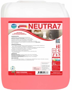 NEUTRA 7 neutraler Sanitärreiniger, Badreiniger mit langanhaltendem und desodorierendem Frischeduft, 10 Liter - Kanister