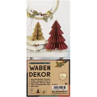 Folia Wabendekor Berry XMAS Trees Weihnachtsanhänger 2er Set Höhe 20 und 13 cm