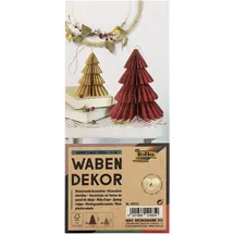 Folia Wabendekor Berry XMAS Trees Weihnachtsanhänger 2er Set Höhe 20 und 13 cm