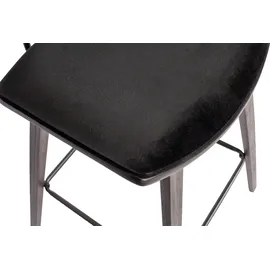Woood "SENNS", schwarz (schwarz, schwarz, schwarz), B:41cm H:94cm T:50cm, Stoff, Stühle, Esszimmerstuhl, 2Stk