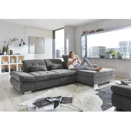 die planbar Eckcouch Polyester 3-Sitzer Grau