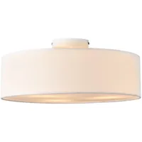 Lux.pro Deckenleuchte Omaha 3x E27 ø45x12 cm Organza Weiß