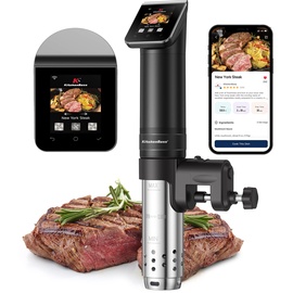 KitchenBoss Sous Vide Garer G330 Wifi Präzisionskocher Präziser Temperatureinstellung bis 90°C IPX7 Wasserdicht TFT Touch-Display Immersion Tauchzikulator 360° Zirkulation mit Timer