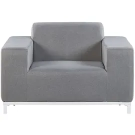 Beliani Lounge 5er Set Loungeset grau/weiß