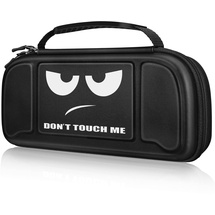 Fintie Tasche für Nintendo Switch/Switch OLED-Modell Hori Split Pad Pro mit Handheld Controller, [Stoßfeste] Hartschalen Tragetasche mit 30 Spielkartenhaltern & Innere Netztasche, Don't Touch