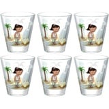 LEONARDO Bambini Avventura Trinkbecher-Set 6-teilig - Kindergläser mit Motiv aus hochwertigem Glas - Größe S, Inhalt 215 ml