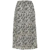 LASCANA Plisseerock Damen Bedruckt Schwarz/Beige 34