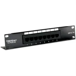 TRENDnet TC-P08C5E 10 Patch Panel, 8-Port Cat. 5e Unshielded"