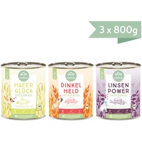 Naftie veganes Hundenassfutter Testpaket 3x800 g Dose