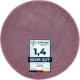 Andiamo Badematte Arezzo, Höhe 16 mm, rutschhemmend beschichtet, fußbodenheizungsgeeignet, schnell trocknend, Polyester, rund, rutschhemmend beschichtet, schnell trocknend lila rund | Ø 67 cm x 16 mm