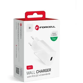 forcell Ladegerät mit USB Typ C - 3A 25W Anschluss