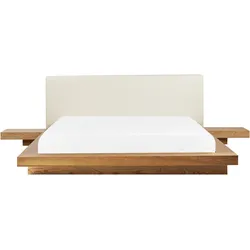 Bett mit Lattenrost ZEN 160 x 200 cm Naturfarbene Esche