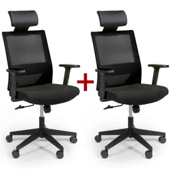 Bürostuhl WOLF 1+1 GRATIS, schwarz