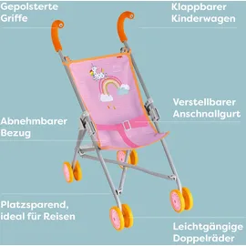 HABA Puppenbuggy Regenbogen rosa