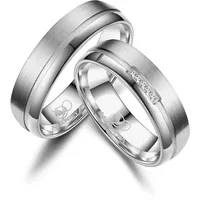 Trauring MARRYA "Titan Ringe Trauringe Eheringe Partnerringe" Fingerringe Gr. 66, Titan, silberfarben (damen ring - silber) Damen