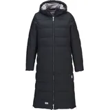 Blue Wave Damen Steppmantel Kaike mit verstellbarer Kapuze - Lange Steppjacke mit Innenfutter in Schwarz Größe 40 - 40