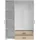 SchlafKONTOR Drehtürenschrank Ivar 125 x 190 x 51 cm Weiß