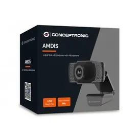 Conceptronic AMDIS 1080P Full HD Webcam Schwarz