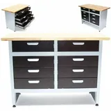 Werkbank Werktisch 8 Schubladen Montagewerkbank 06256 Schubladenschrank Werkzeug