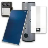 Solar Set mit Gasbrennwerttherme CGB-2-24, WOLF, Sonnenkollektor TopSon F3-1, Aufdach, Warmwasser-Solarspeicher SEM-2, BM2, 1 HK