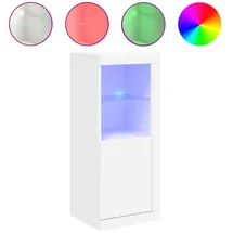 vidaXL Sideboard mit LED-Beleuchtung Weiß 41x37x100 cm