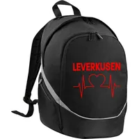 Multifanshop Rucksack - Leverkusen - Herzschlag - Druck rot