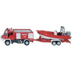 Unimog Feuerwehr mit Boot