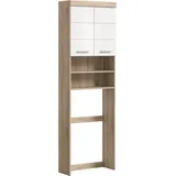 INOSIGN Waschmaschinenumbauschrank INOSIGN "SIENA, Breite 63cm, für Waschmaschine & Trockner, 2 Türen, MDF-Front", weiß (eiche sonoma hell nb, weiß hochglanz mdf tz), B:63cm H:191cm T:24cm, FSC-zertifizierter Holzwerkstoff, Schränke, in verschiedenen Farben,